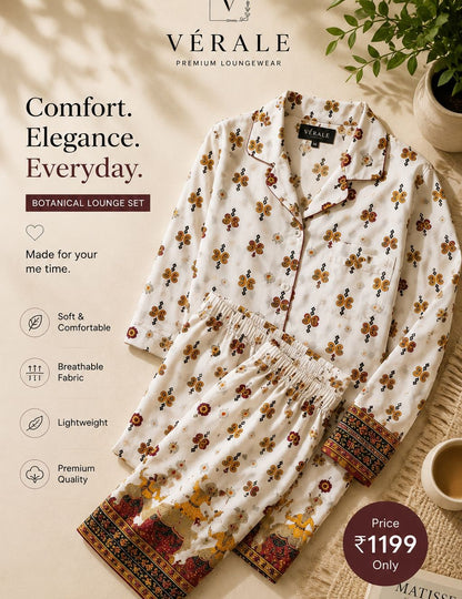 Vérale Ethnic Bloom Lounge Set