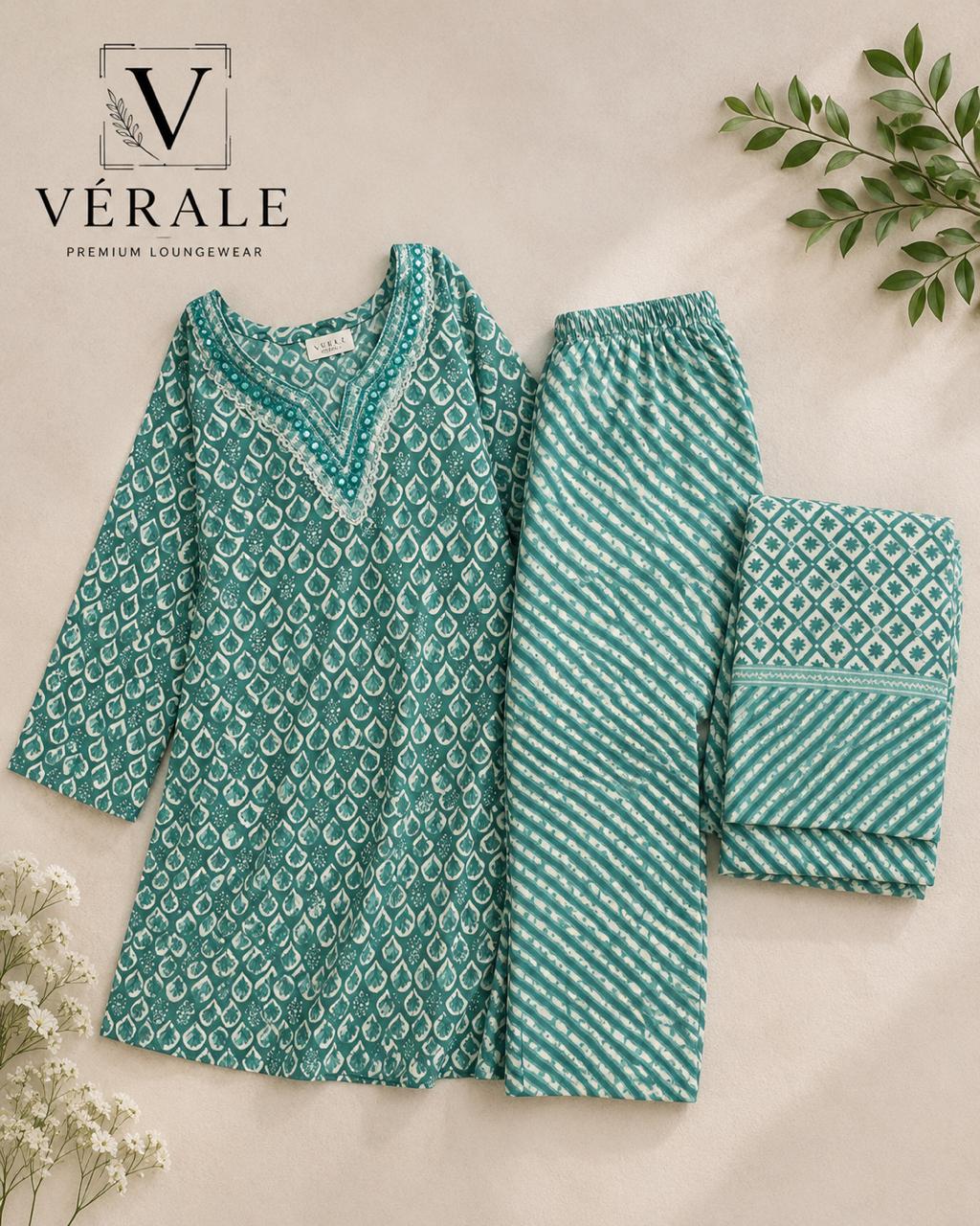 Vérale Mint Breeze Lounge Set